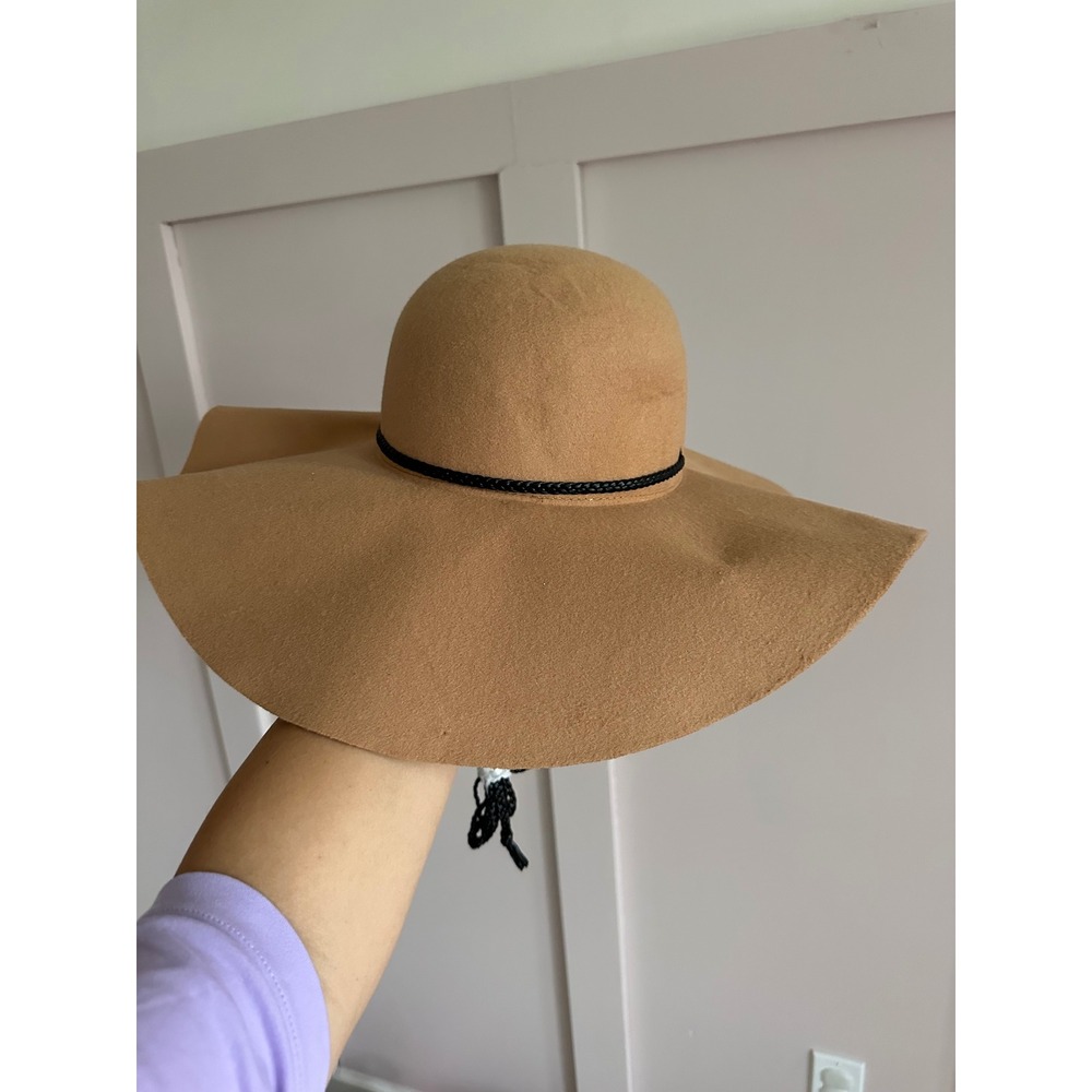 H&M Coachella Official Collection Tan Floppy Wide Brim Sun Hat Camel L/58